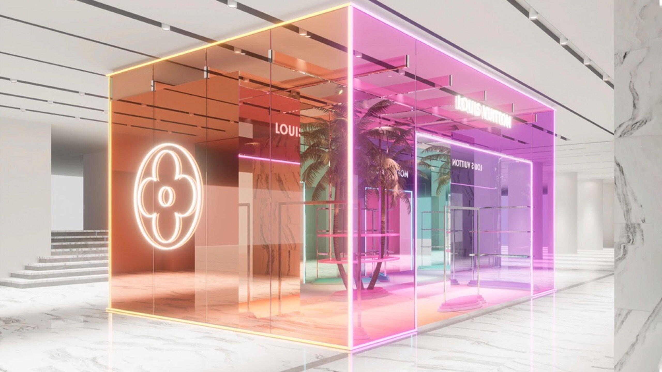 Louis Vuitton opens new pop-up in Amsterdam at De Bijenkorf 💜🧩 Source  CPP-Luxury @louisvuitton @debijenkorf